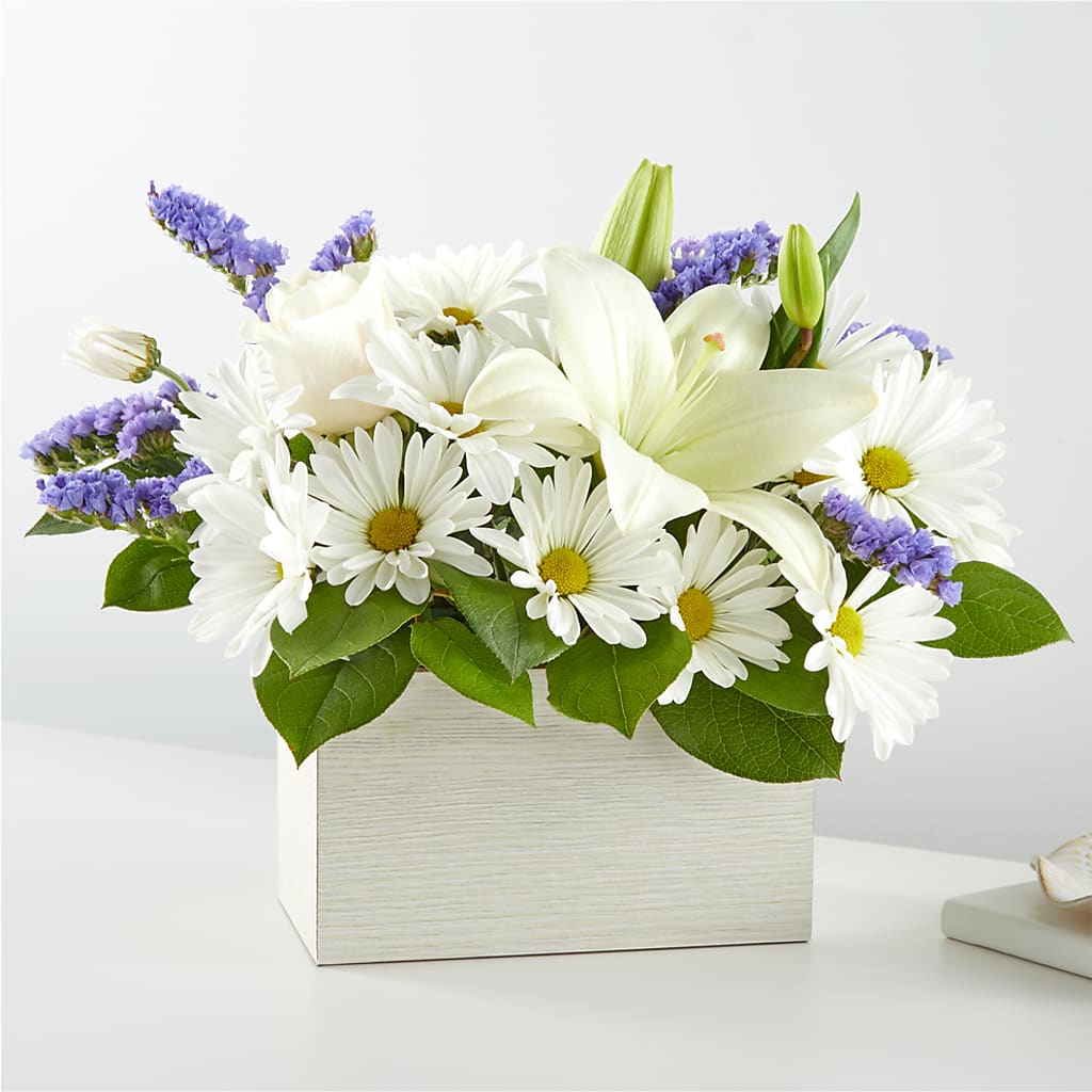 Beyond Blue Box Bouquet – LETITTE'S FLOWERS & GIFTS, Beaumont TX
