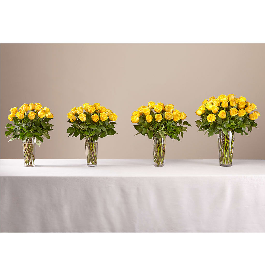 Long Stem Yellow Rose Bouquet – LETITTE'S FLOWERS & GIFTS, Beaumont TX