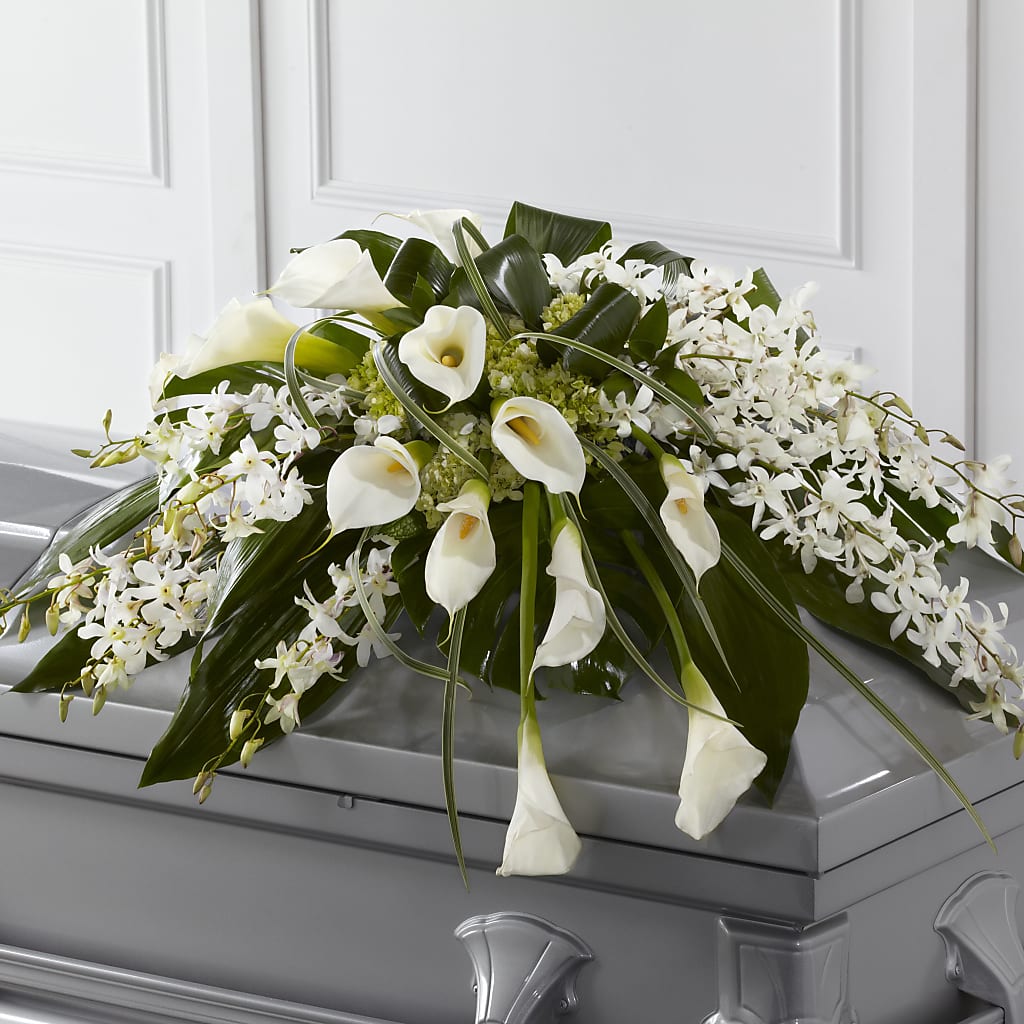 Angel Wings Casket Spray – LETITTE'S FLOWERS & GIFTS, Beaumont TX
