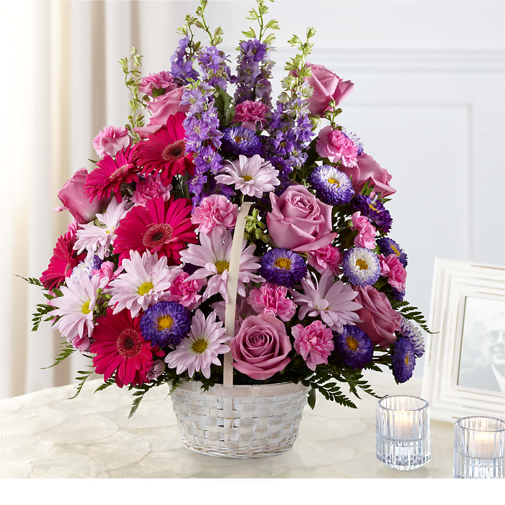 Pastel Peace Basket – LETITTE'S FLOWERS & GIFTS, Beaumont TX