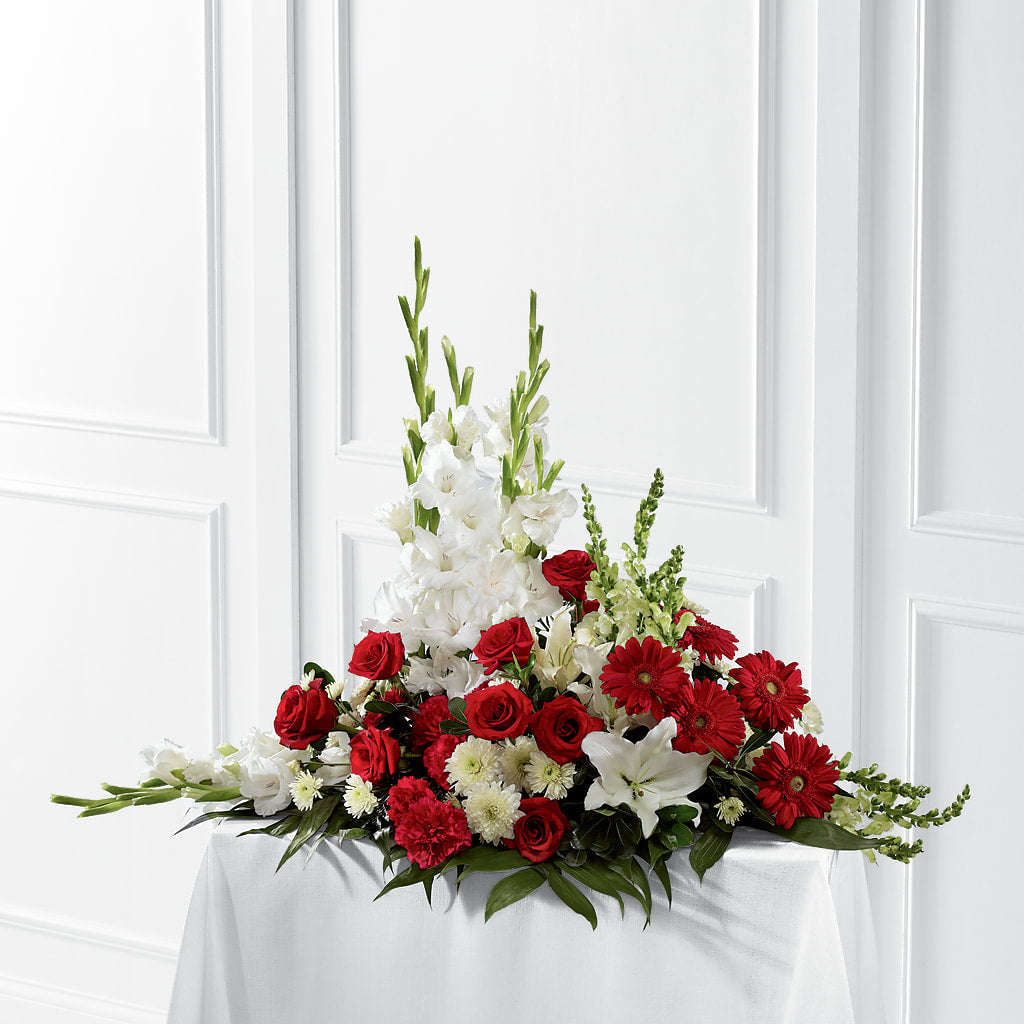 Crimson & White Arrangement – LETITTE'S FLOWERS & GIFTS, Beaumont TX