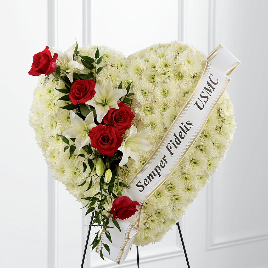 Heartfelt Hero Standing Heart – LETITTE'S FLOWERS & GIFTS, Beaumont TX