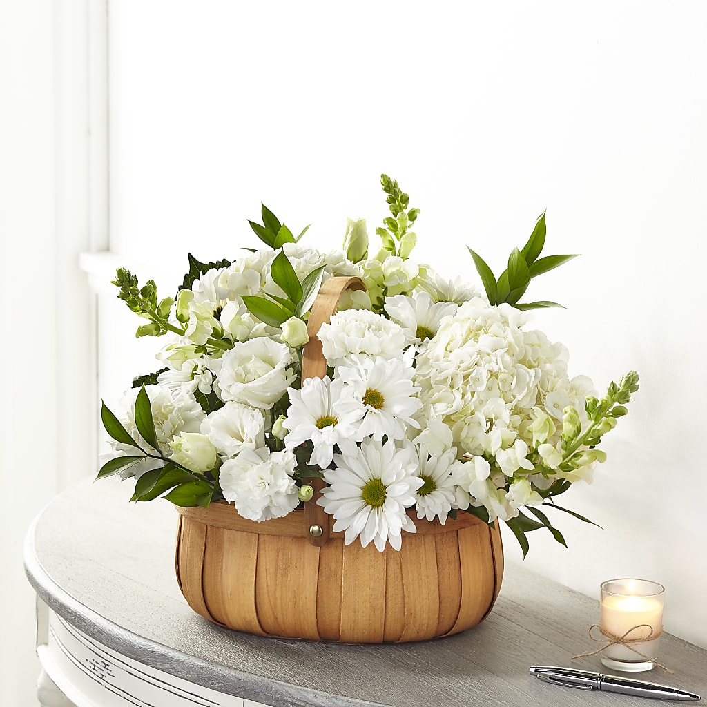 Pure Ivory Basket – LETITTE'S FLOWERS & GIFTS, Beaumont TX