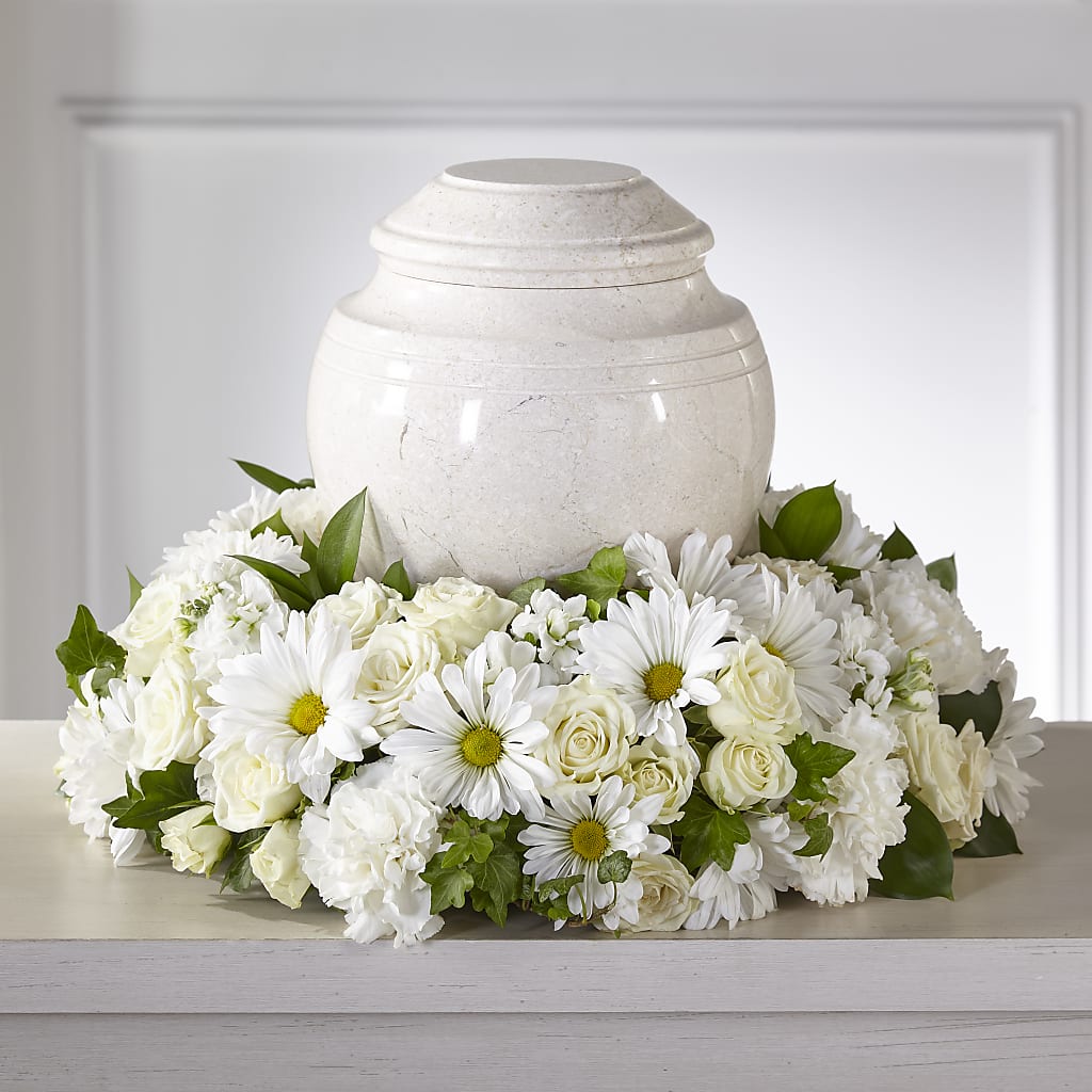 Ivory Gardens Cremation Adornment – LETITTE'S FLOWERS & GIFTS, Beaumont TX