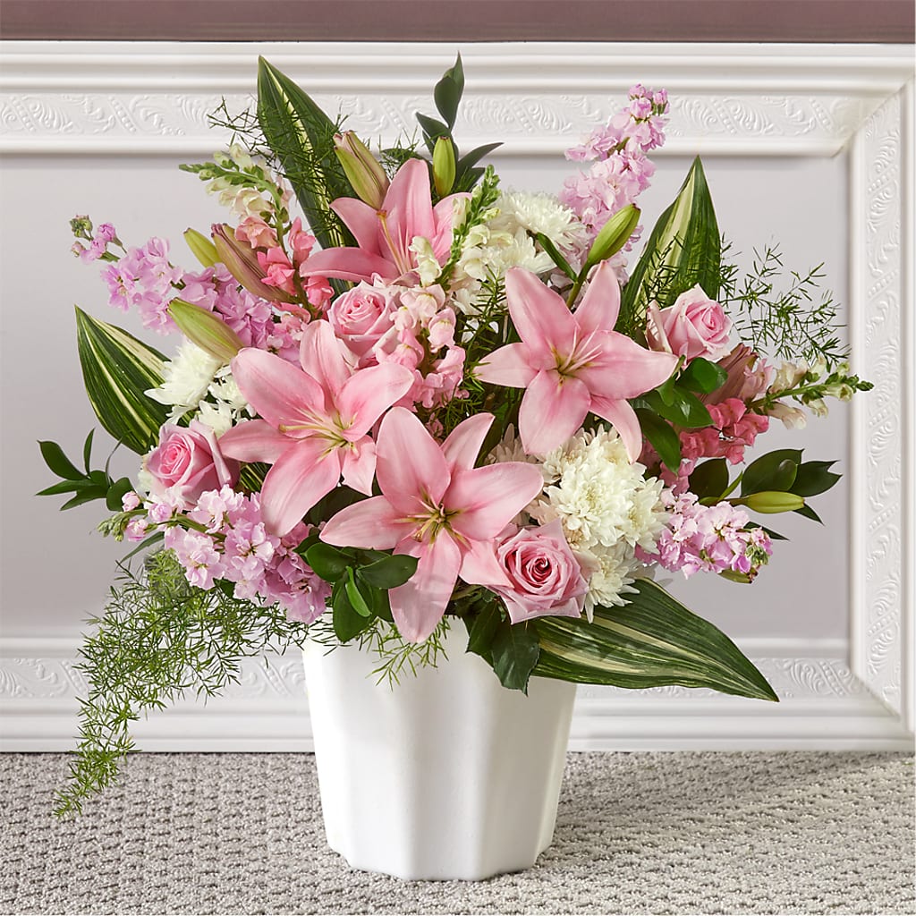 Simply Serene Floor Basket – LETITTE'S FLOWERS & GIFTS, Beaumont TX