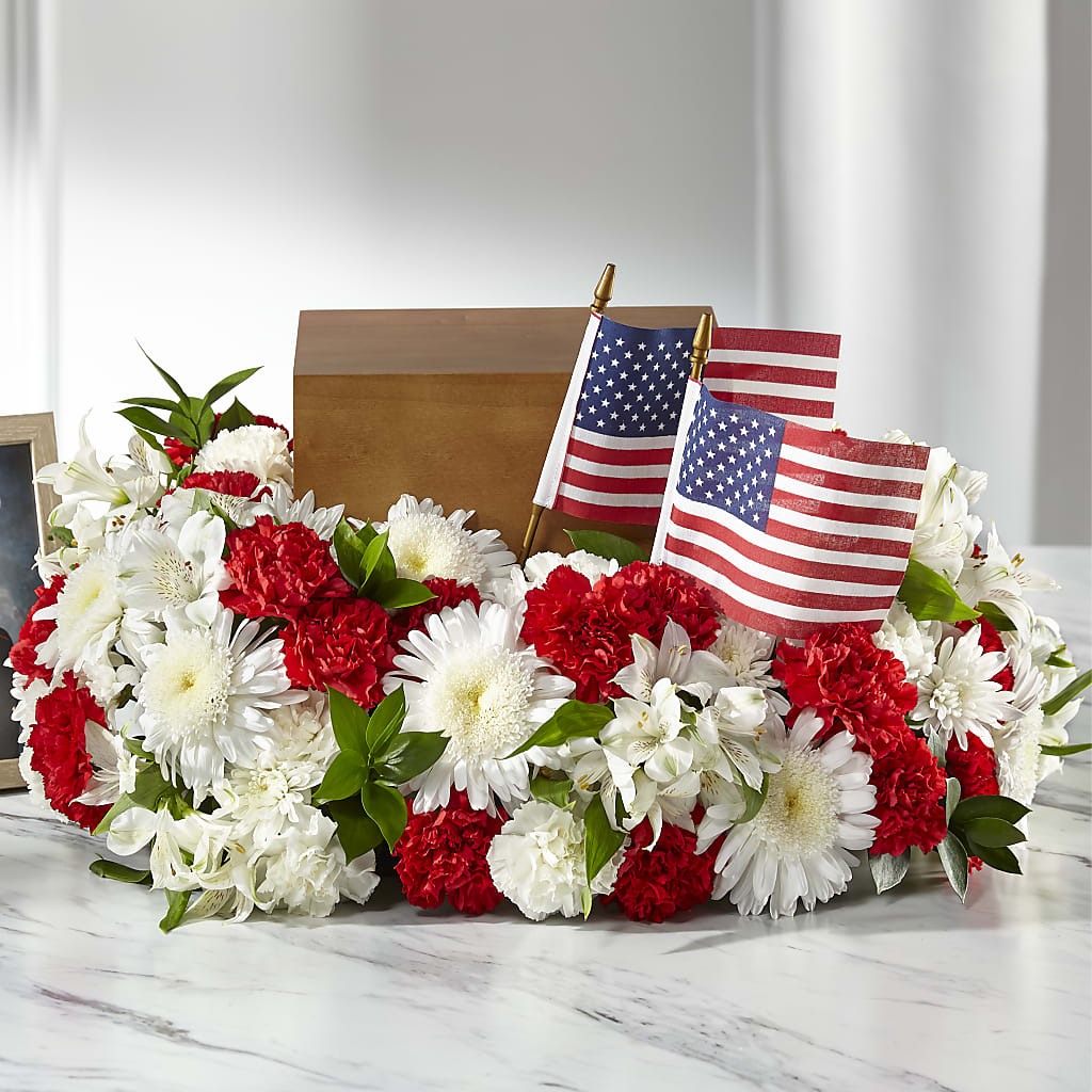 Spirit of Patriotism Cremation Adornment – LETITTE'S FLOWERS & GIFTS, Beaumont TX