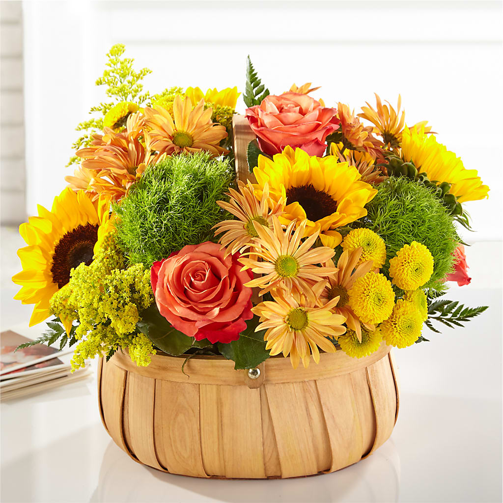 Harvest Sunflower Basket – LETITTE'S FLOWERS & GIFTS, Beaumont TX