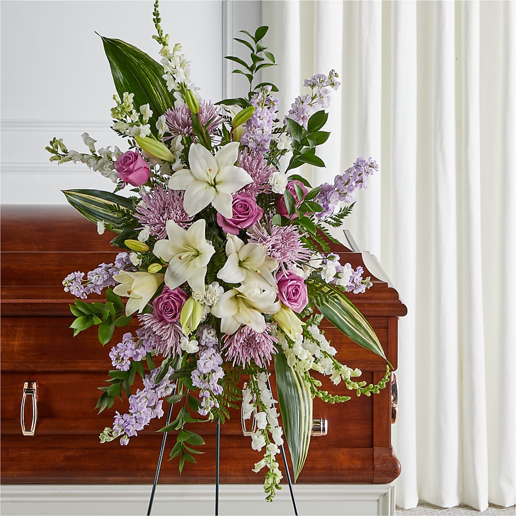 Grateful Hearts Standing Spray – LETITTE'S FLOWERS & GIFTS, Beaumont TX