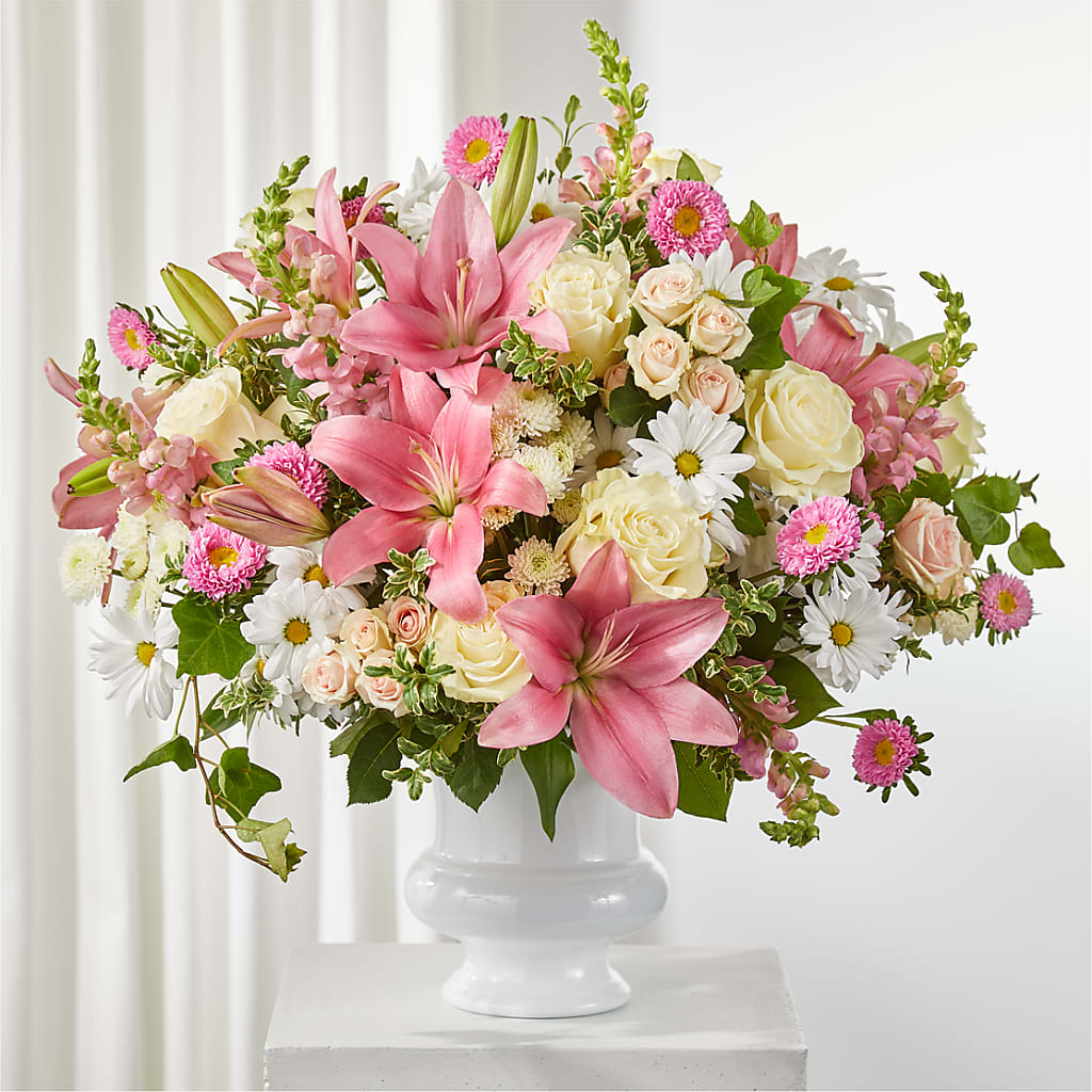 Empathetic Blooms Urn Arrangement – LETITTE'S FLOWERS & GIFTS, Beaumont TX