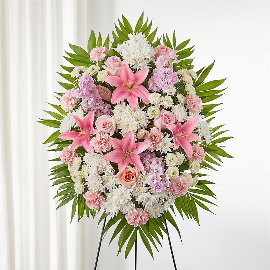 Offering Solace Standing Spray – LETITTE'S FLOWERS & GIFTS, Beaumont TX