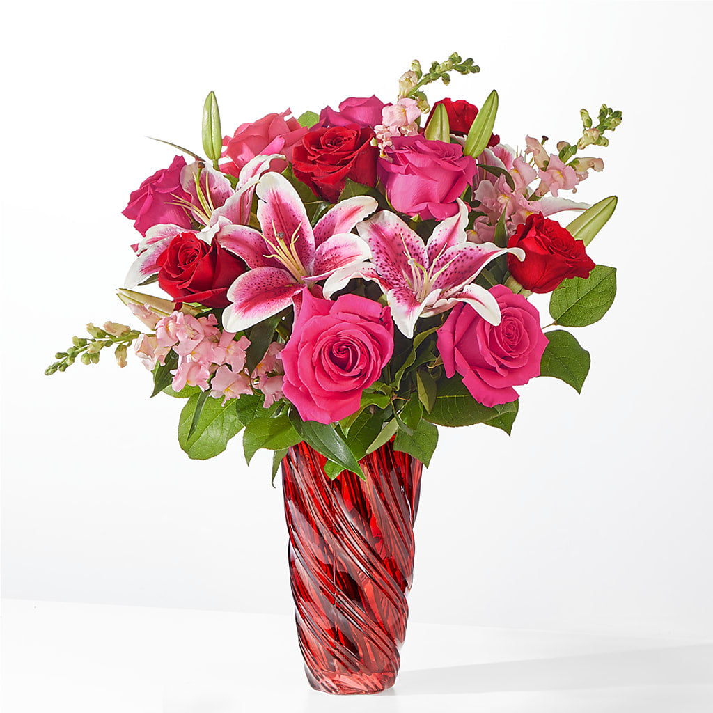 Always You Bouquet with Luxe Swirl Vase – LETITTE'S FLOWERS & GIFTS, Beaumont TX