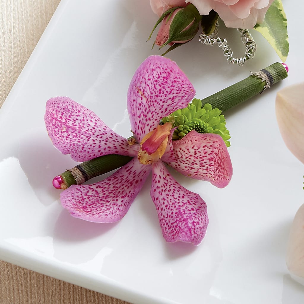 Pink Mokara Boutonniere – LETITTE'S FLOWERS & GIFTS, Beaumont TX