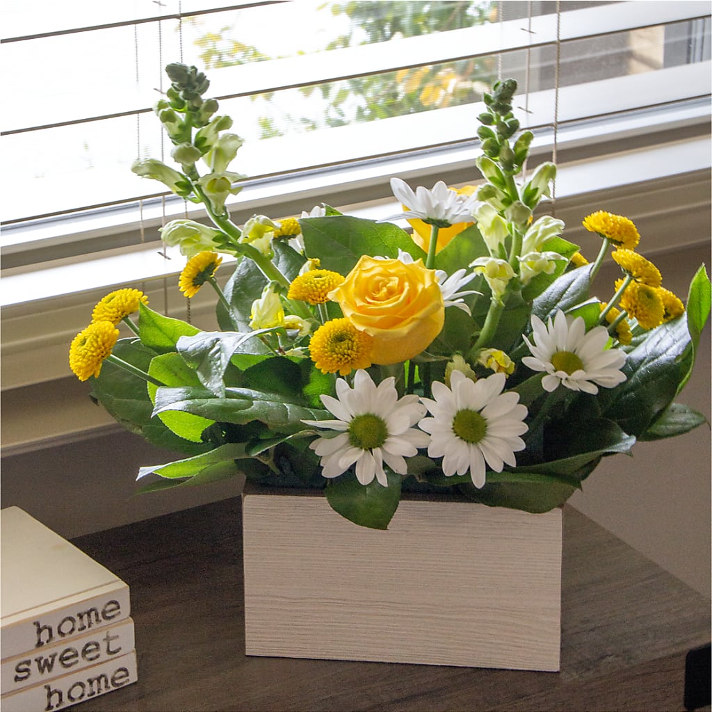 Sun Salutation Box Bouquet – LETITTE'S FLOWERS & GIFTS, Beaumont TX