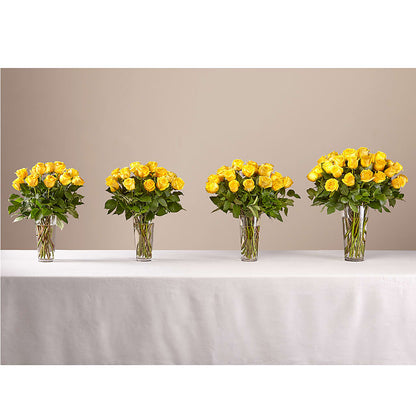 Long Stem Yellow Rose Bouquet – LETITTE'S FLOWERS & GIFTS, Beaumont TX