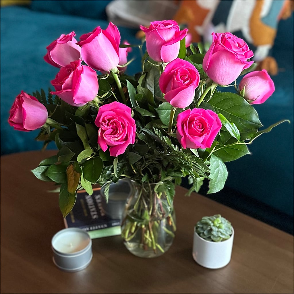 Long Stem Pink Rose Bouquet – LETITTE'S FLOWERS & GIFTS, Beaumont TX