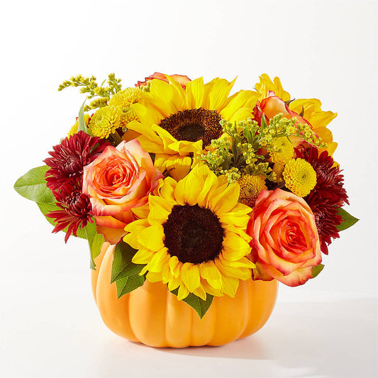 Golden Gourd Pumpkin Bouquet – LETITTE'S FLOWERS & GIFTS, Beaumont TX