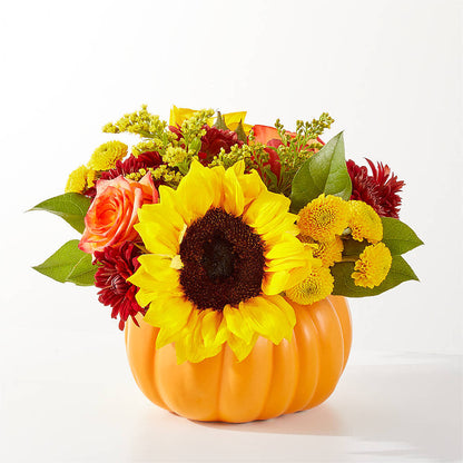 Golden Gourd Pumpkin Bouquet – LETITTE'S FLOWERS & GIFTS, Beaumont TX