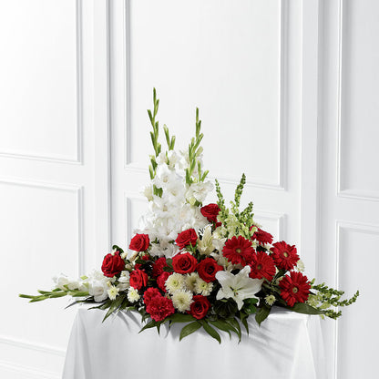 Crimson & White Arrangement – LETITTE'S FLOWERS & GIFTS, Beaumont TX