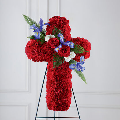 Faithful Hero Floral Cross – LETITTE'S FLOWERS & GIFTS, Beaumont TX