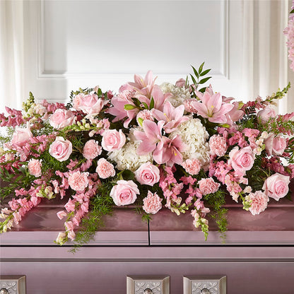 Life & Remembrance Casket Spray – LETITTE'S FLOWERS & GIFTS, Beaumont TX