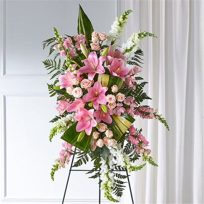 Elegant Embrace Standing Spray – LETITTE'S FLOWERS & GIFTS, Beaumont TX