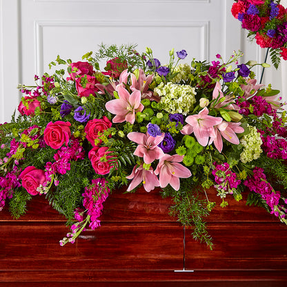 Radiant Tribute Casket Spray – LETITTE'S FLOWERS & GIFTS, Beaumont TX