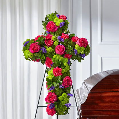 Tribute Rose Floral Cross – LETITTE'S FLOWERS & GIFTS, Beaumont TX