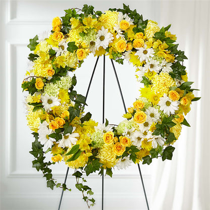 Golden Remembrance Wreath – LETITTE'S FLOWERS & GIFTS, Beaumont TX