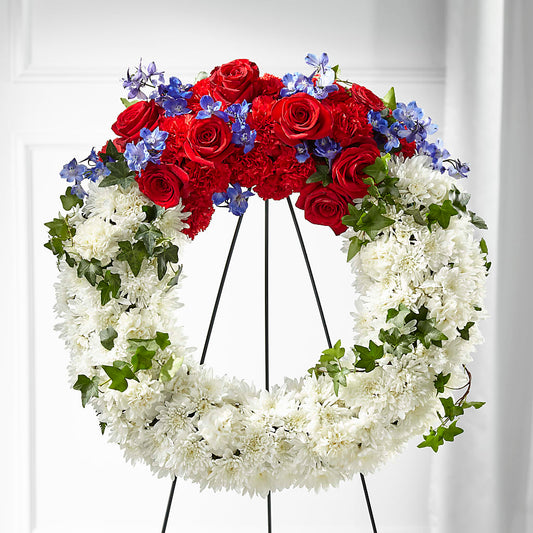 Patriotic Passion Wreath – LETITTE'S FLOWERS & GIFTS, Beaumont TX