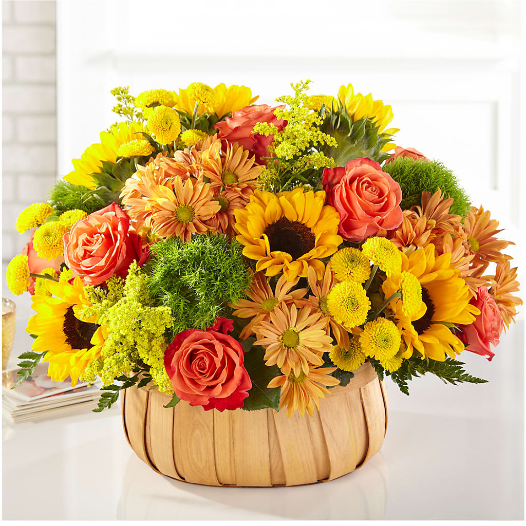Harvest Sunflower Basket – LETITTE'S FLOWERS & GIFTS, Beaumont TX
