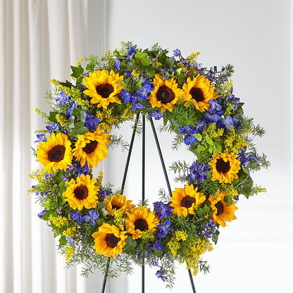 Bright Rays Wreath – LETITTE'S FLOWERS & GIFTS, Beaumont TX