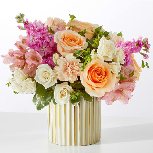 Paradise Bouquet with Ivory Vase – LETITTE'S FLOWERS & GIFTS, Beaumont TX