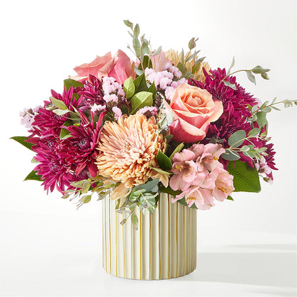 Berry Cobbler Bouquet with Ivory Vase – LETITTE'S FLOWERS & GIFTS, Beaumont TX