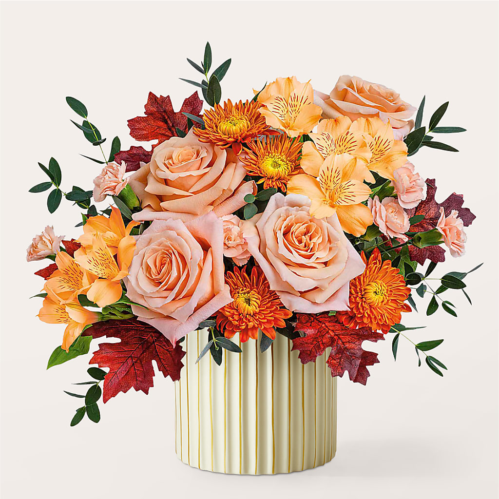 Spiced Latte Bouquet with Ivory Vase – LETITTE'S FLOWERS & GIFTS, Beaumont TX