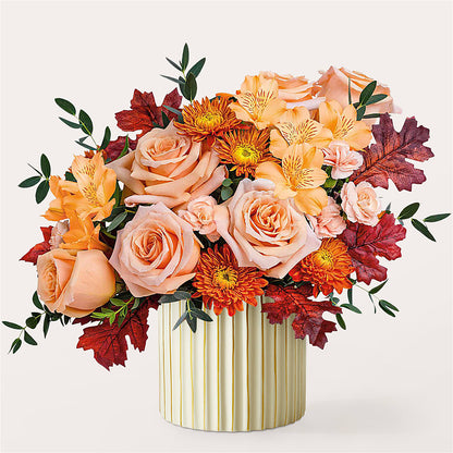 Spiced Latte Bouquet with Ivory Vase – LETITTE'S FLOWERS & GIFTS, Beaumont TX