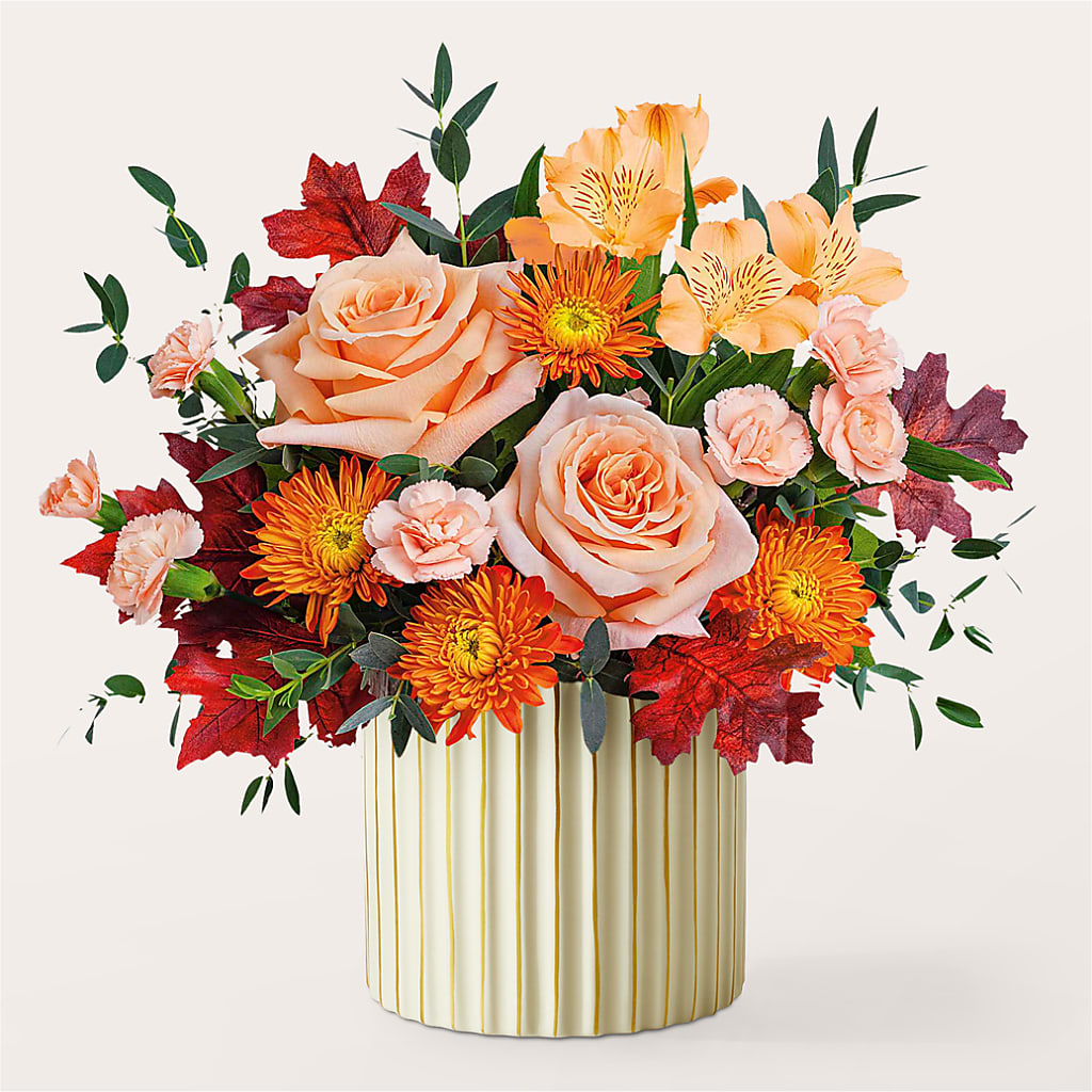 Spiced Latte Bouquet with Ivory Vase – LETITTE'S FLOWERS & GIFTS, Beaumont TX