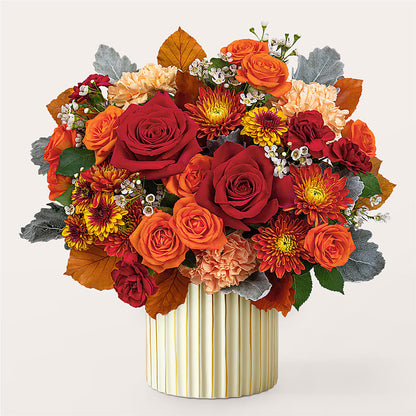Merlot Bouquet with Ivory Vase – LETITTE'S FLOWERS & GIFTS, Beaumont TX