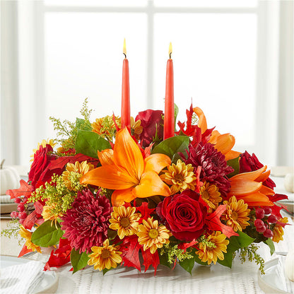 Autumn's Embrace Centerpiece – LETITTE'S FLOWERS & GIFTS, Beaumont TX