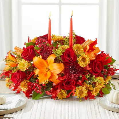 Autumn's Embrace Centerpiece – LETITTE'S FLOWERS & GIFTS, Beaumont TX