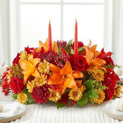 Autumn's Embrace Centerpiece – LETITTE'S FLOWERS & GIFTS, Beaumont TX