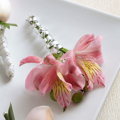 Pink Peruvian Lily Boutonniere – LETITTE'S FLOWERS & GIFTS, Beaumont TX