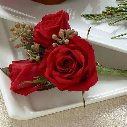 Red Spray Rose Boutonniere – LETITTE'S FLOWERS & GIFTS, Beaumont TX