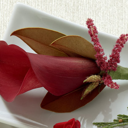 Red Calla Boutonniere – LETITTE'S FLOWERS & GIFTS, Beaumont TX